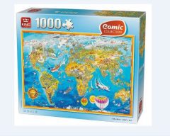 Puzzle Παγκόσμιος χάρτης 1000τμχ King