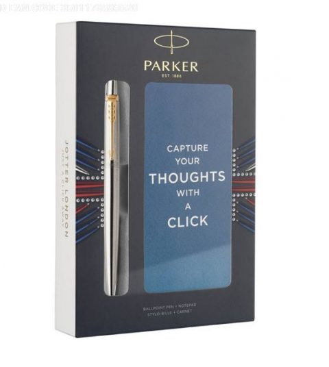 Jotter Core Ασημί-Χρυσό Στυλό με Notepad Parker